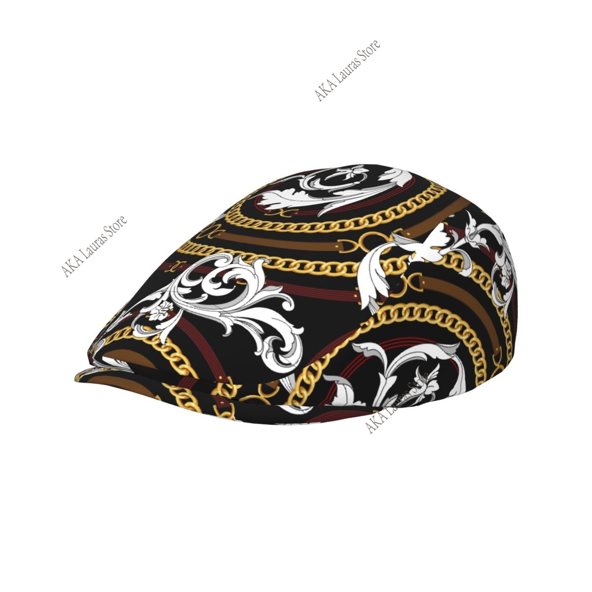 Newsboy Cap Ivy - Casquette Gavroche Dorée Baroque Vintage Décontractée,