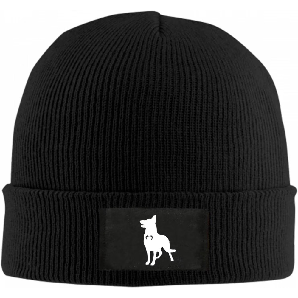 Beanie Cuffed Knit - Berger allemand avec coeur bonnet chapeau