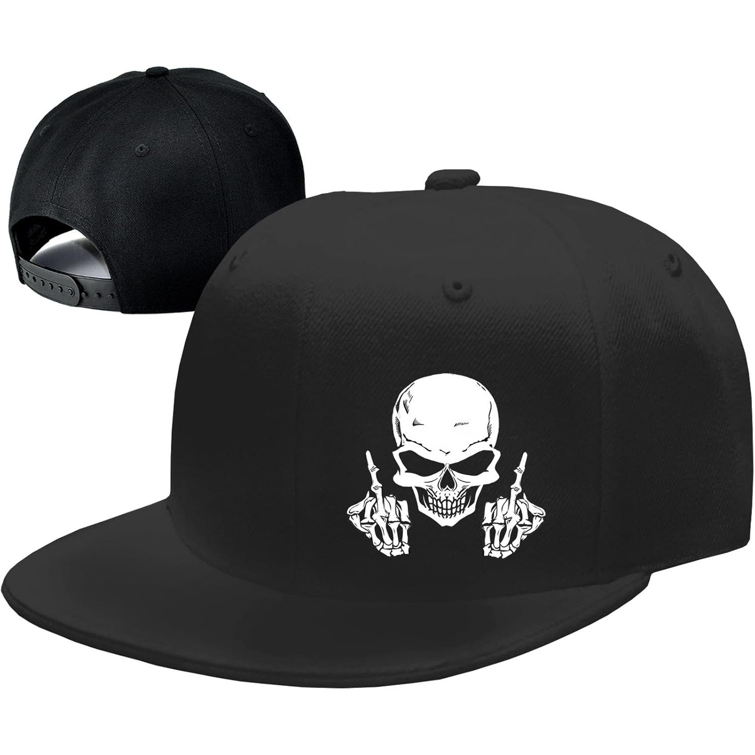 Snapback Hat Flat - Crâne doigt moyen Snapback chapeaux pour