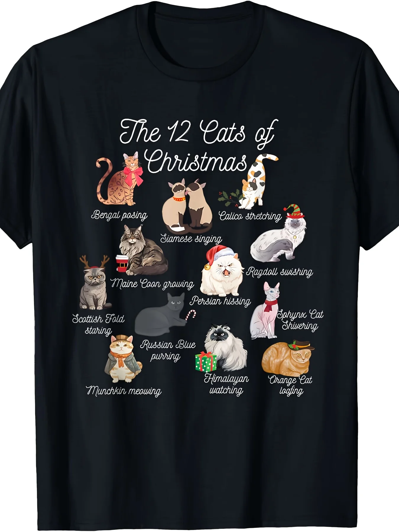 T-shirt Les 12 chats de Noël - - Dad Hat Cotton avis et prix