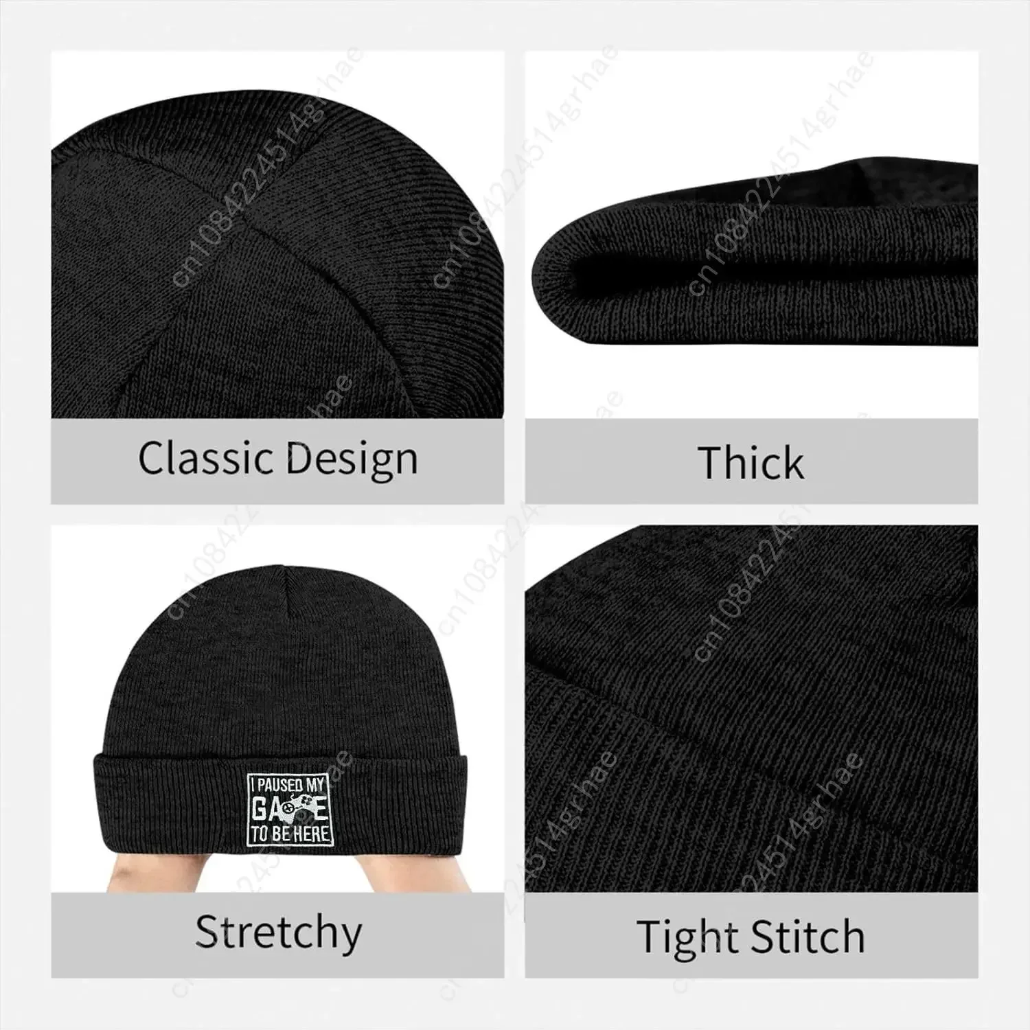 Bonnet brodé motif poisson, ch - Beanie Cuffed Knit avis et prix